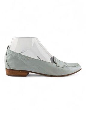 Emporio Veneto Light Blue Full Leather Slip On Classic Penny Loafer Size 35.5